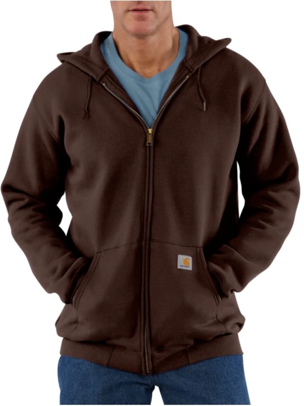 Carhartt wine or maroon Zip-Up Hoodie Sweatshirt